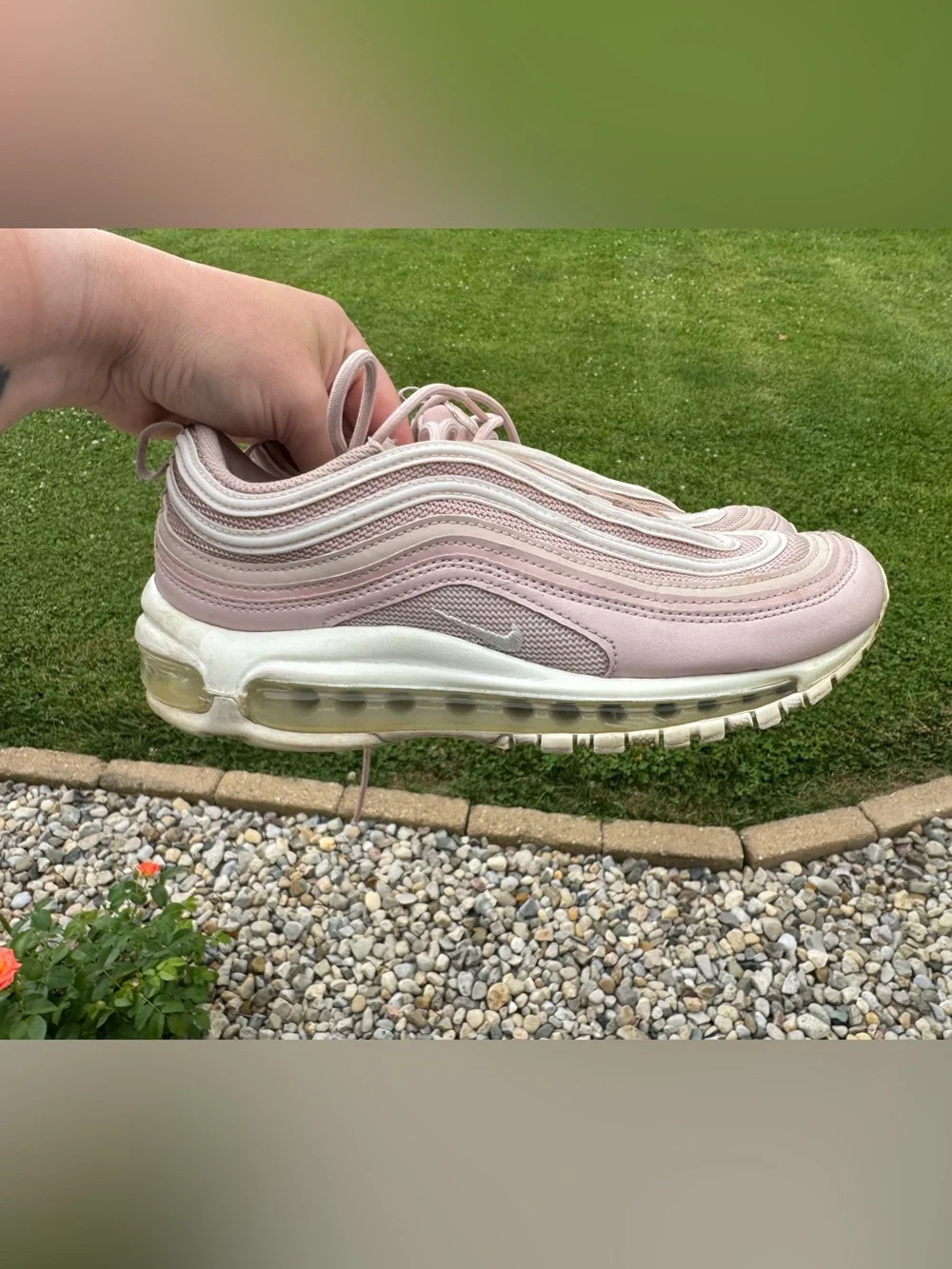 Nike Women’s Air Max 97 in Light Pink and White - Picture 1 of 8